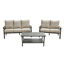 Patio Furniture Set with Coffee Table and Cushions for Backyard by HouseOfZazla