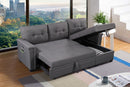 Ashlyn - Reversible Sleeper Sectional Sofa With Storage Chaise, USB Charging Ports And Pocket by Unique Piece Furniture