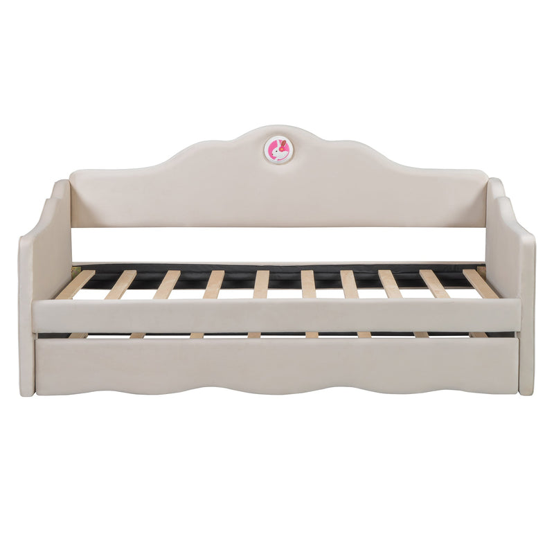 Walker Edison | Twin Upholstered Daybed with Trundle