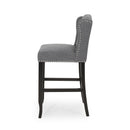Vienna - Contemporary Fabric Tufted Wingback Counter Stools (Set of 2)