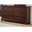 1 Piece Dresser, 6 Drawer Storage, Bedroom Furniture - Brown / Cherry by HouseOfZazla