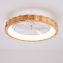 20" Plum Blossom Flush Mount Ceiling Fan with Lights and Remote