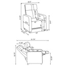 Warren - 5 Seater Home Theater With 4 Wedge Consoles Recliners And Storage Consoles - Black by HouseOfZazla