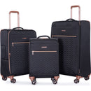 4-Piece Set (16/20/24/28), Softshell Suitcase Spinner Wheels Terylene Luggage Sets Carry On Suitcase Luggage Lightweight Durable Suitcase Black