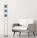 65"H 3-BLUE-HEAD WITH TWO WAY ADJUSTABLE FLOOR LAMP (1 PC/CTN/1.10 Cu Ft/12.32 G.W. lbs)