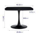 Table Mid-Century Dining Table For 4-6 People With Round Table Top, Pedestal Dining Table, End Table Leisure Coffee Table by Unique Piece Furniture