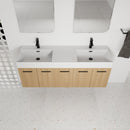 60" Floating Double Sink Bathroom Vanity with Extra-Large Storage by HouseOfZazla