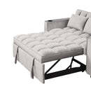 55.3" 4-1 Multi-functional Sofa Bed with Cup Holder and USB Port for Living Room or Apartments, Gray