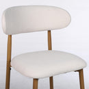 Upholstered Counter Height Bar Stools For Kitchen Island (Set of 2) - Beige by HouseOfZazla