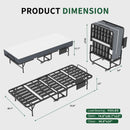 Twin Folding Bed With Memory Foam Mattress, Space Saving Rollaway Guest by HouseOfZazla