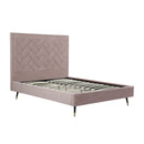 Crosby - Bed With Upholstered Headboard And Slats by HouseOfZazla