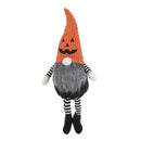 Sitting Gnome With Knit Hat, For Halloween Decor - Black / Orange / White by Unique Piece Furniture
