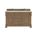 James Martin Brookfield 60" Double Bathroom Vanity, Pecan