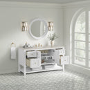 James Martin Breckenridge 60" Single Bathroom Vanity, Bright White