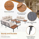 Modern Outdoor Sectional Sofa Set With Nesting Coffee Tables by HouseOfZazla