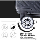 2Piece Luggage Sets ABS Lightweight Suitcase, Spinner Wheels, (20/14) BLACK
