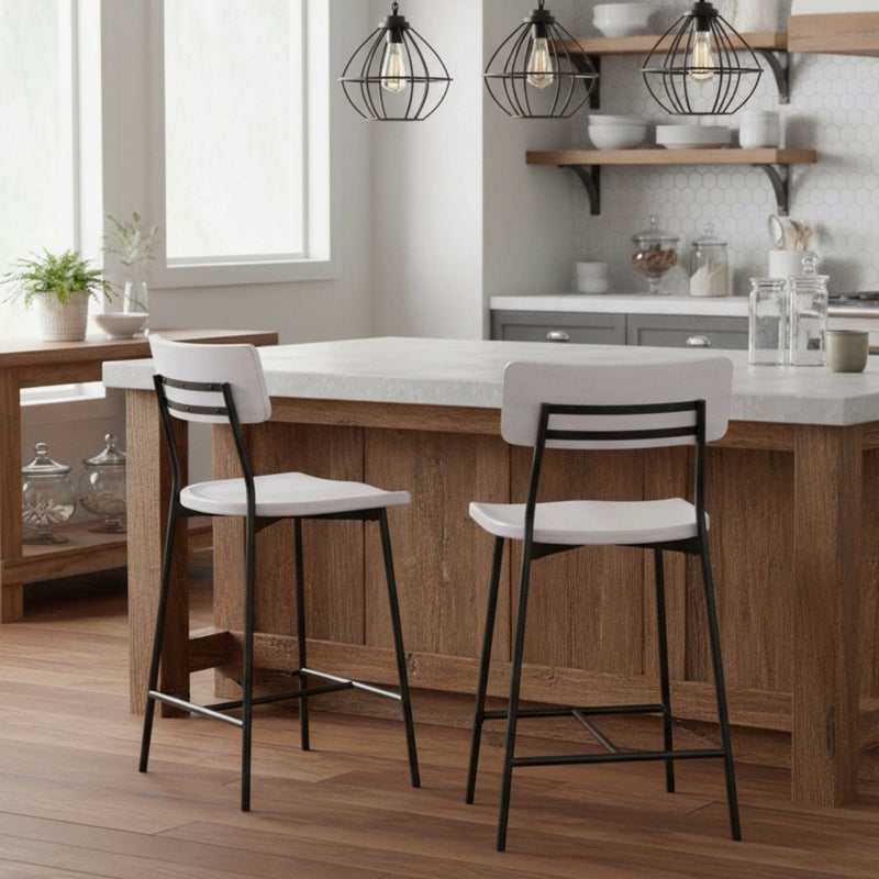 Badin - Counter Stool - White Washed, photo 7 of 9
