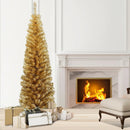 6 Feet Tinsel Tree Unlit Slim Pencil Christmas Tree by LJGDeals