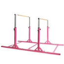 Kids Double Horizontal Bars Gymnastic Training Parallel Bars Adjustable-Purple by LJGDeals