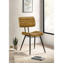 Tufted Side Chairs Upholstery And Tapered Legs (Set of 2) - Camel by HouseOfZazla