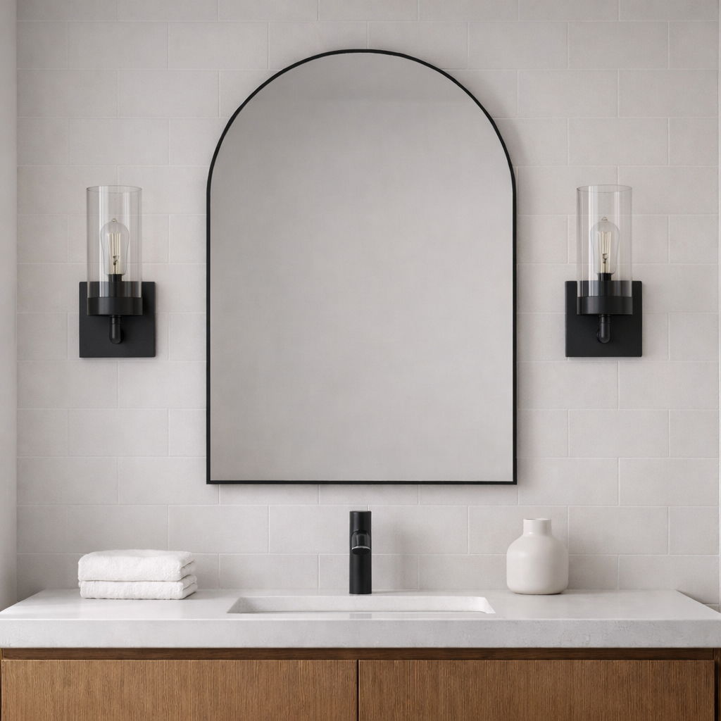 Zephyr - Single Light Sconce - Black / Clear, photo 9 of 11