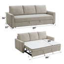 Leira - Linen Pull Out Sleeper Sofa - Beige by Unique Piece Furniture