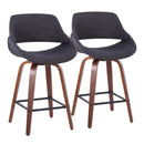 Fabrico - Mid-Century Modern, Counter Stool (Set of 2) by HouseOfZazla