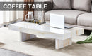 A modern and practical coffee table with imitation marble patterns, made of MDF material. The fusion of elegance and natural fashion 47.2"x 23.6"x 12 "