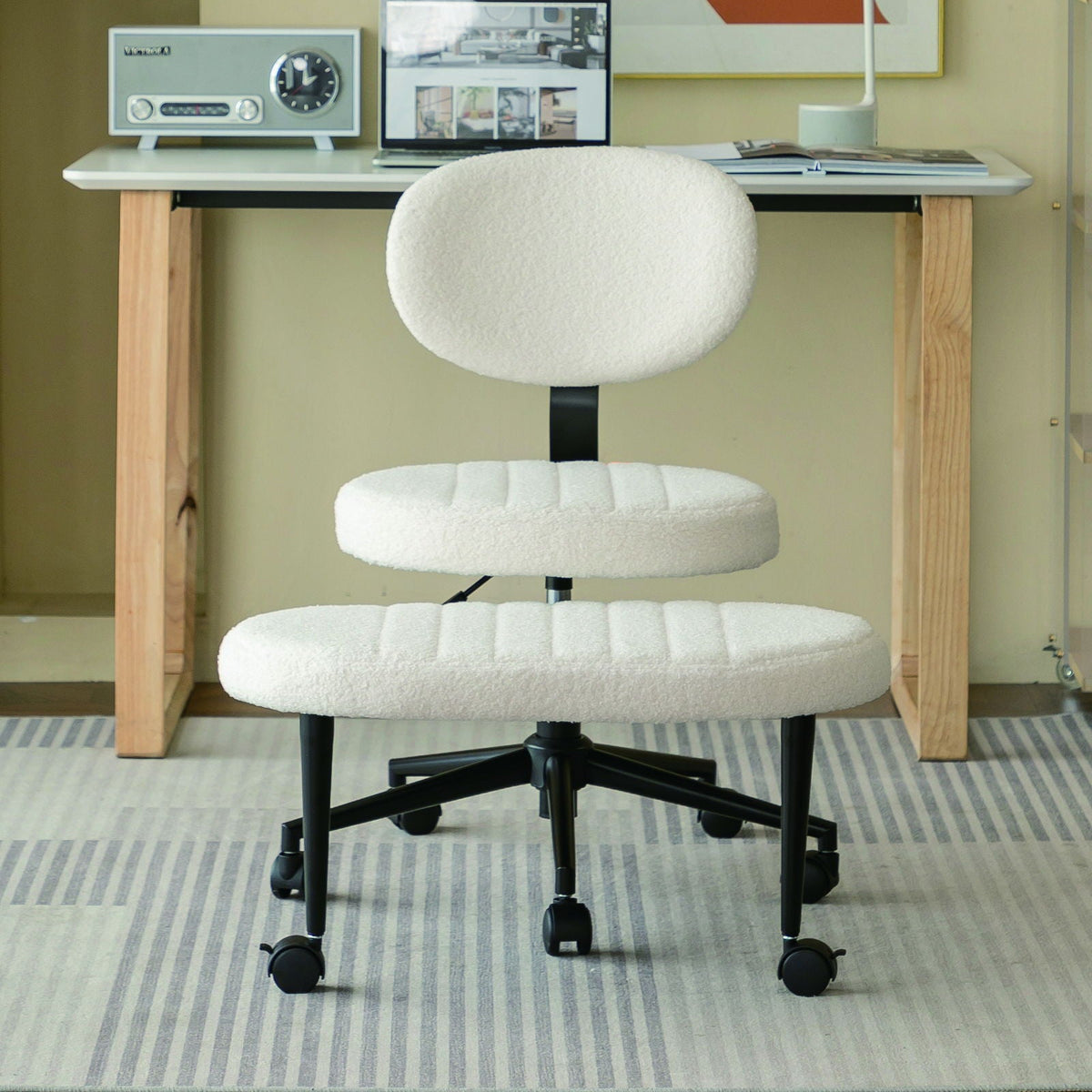 Ergonomic Cross Legged Office Chair With Back Support, photo 28 of 34