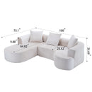 Modular Sectional Sofa With L Shape Chaise With Deep Seat by HouseOfZazla