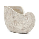 11.5x6.7x7.7" Sand and Cement Nautilus Shell Planter with Textured Beige Finish by HouseOfZazla