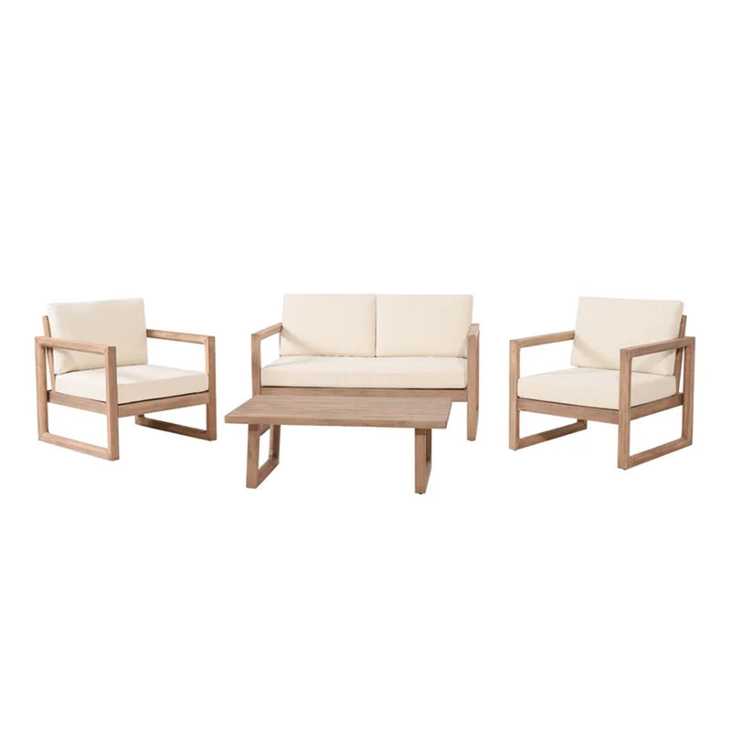 4-Piece Acacia Wood Patio Furniture Set, photo 5 of 10
