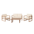 4-Piece Acacia Wood Patio Furniture Set