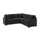 Modern L Shaped Sectional Sofa Bed With Hidden Storage Upholstery by HouseOfZazla