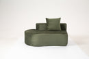 Cozy Corduroy 2-Seater Sofa with Lumbar Pillows