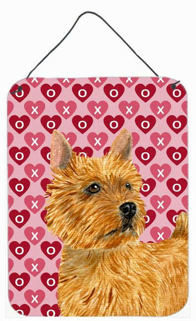 Norwich Terrier Hearts Love and Valentine's Day Wall or Door Hanging Prints