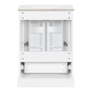 Bathroom Vanity With Sink, 1 Divided Drawer And 2 Soft Close Doors With Double Shelf