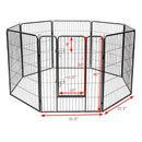 8 Metal Panel Heavy Duty Pet Playpen Dog Fence with Door by LJGDeals