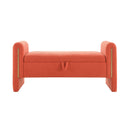 Modern Teddy Upholstered Large Bed End Bench With Arms And Storage