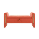 Modern Teddy Upholstered Large Bed End Bench With Arms And Storage by Unique Piece Furniture