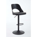 Bar Stools Set of 2 Modern Black PU Counter Height Barstool, High Padded Swivel Adjustable Barstools with Back for Bar Counter and Kitchen Island