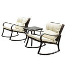 Metal 2 - Person Outdoor Patio Rocking Seating Group with Cushions