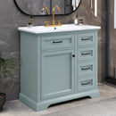 36" Bathroom Vanity with Ceramic Sink and Storage by HouseOfZazla