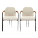 Modern Dining Chair Set With Durable Iron Frame And Comfortable Fabric Upholstery