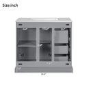 Bathroom Vanity With Sink, Soft Close Doors, Adjustable Shelf & 3 Drawers by HouseOfZazla