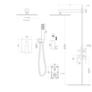 Dual Shower Head 10" Wall Mounted Square Shower System by HouseOfZazla