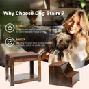 Pet Bunk Bed With Removable Step For Dogs And Cats, Multi-Level Bed Window Perch Seat Platform With Cushion And Cat Scratch Pad, Indoor Use - Dark Brown by HouseOfZazla
