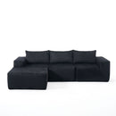 L-Shape Modern Minimalist Modular Sectional Sofa with Deep Seats by HouseOfZazla