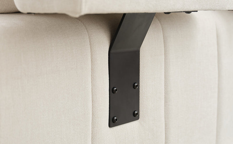 91.73" L-shaped Sofa Sectional Sofa Couch with 2 Stools and 2 Lumbar Pillows for Living Room, Biege