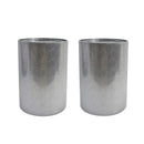 Modern Round Accent Table With Hammered Surface